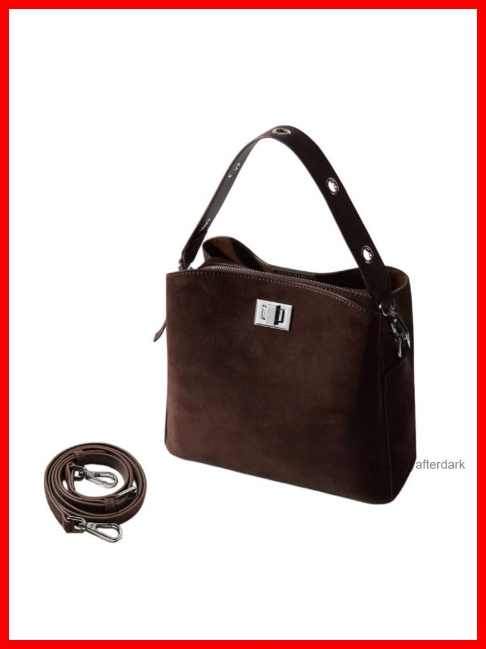 Genuine Suede Leather Hobo Bag Slouchy Convertible Crossbody Tote Purse